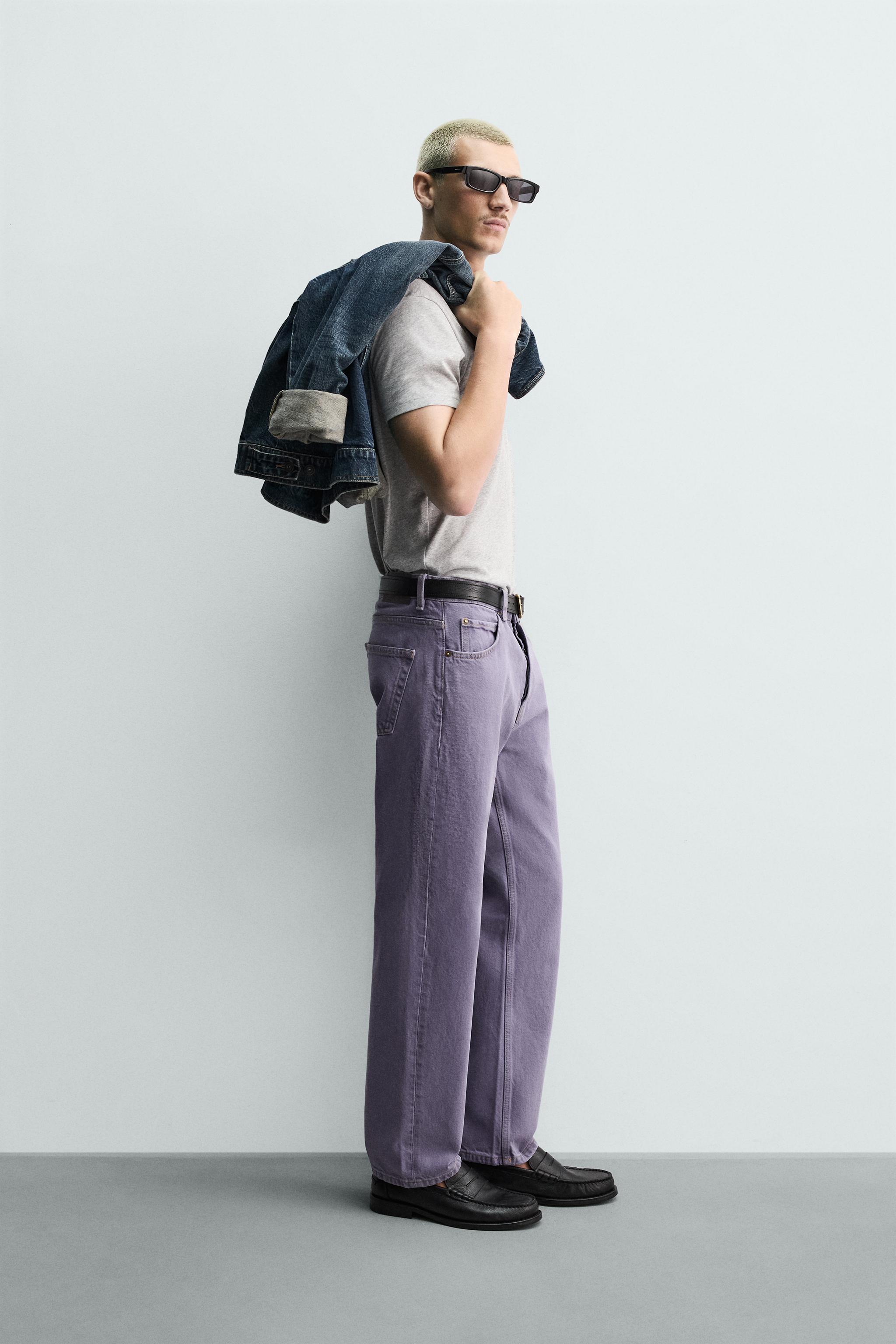 WASHED COLOR STRAIGHT FIT JEANS